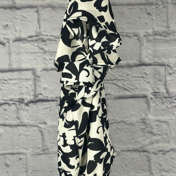 I.STATE Black Ivory Patterned Jumpsuit, Dressy Wide Leg - Picture 6 of 9